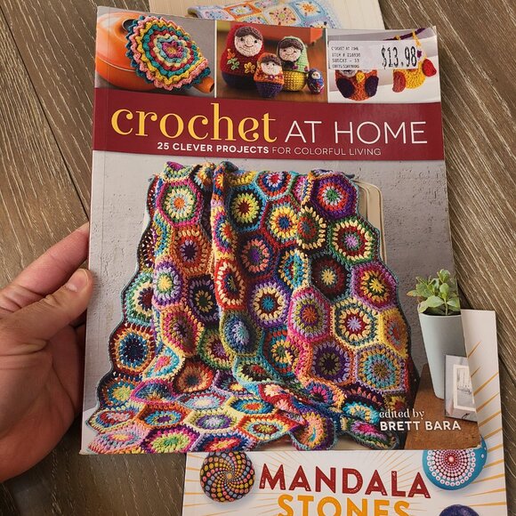 Bundle of Crafting Hobby Books: Crochet, Painted Rocks, Fabric Flowers, Jewelry - Picture 6 of 13